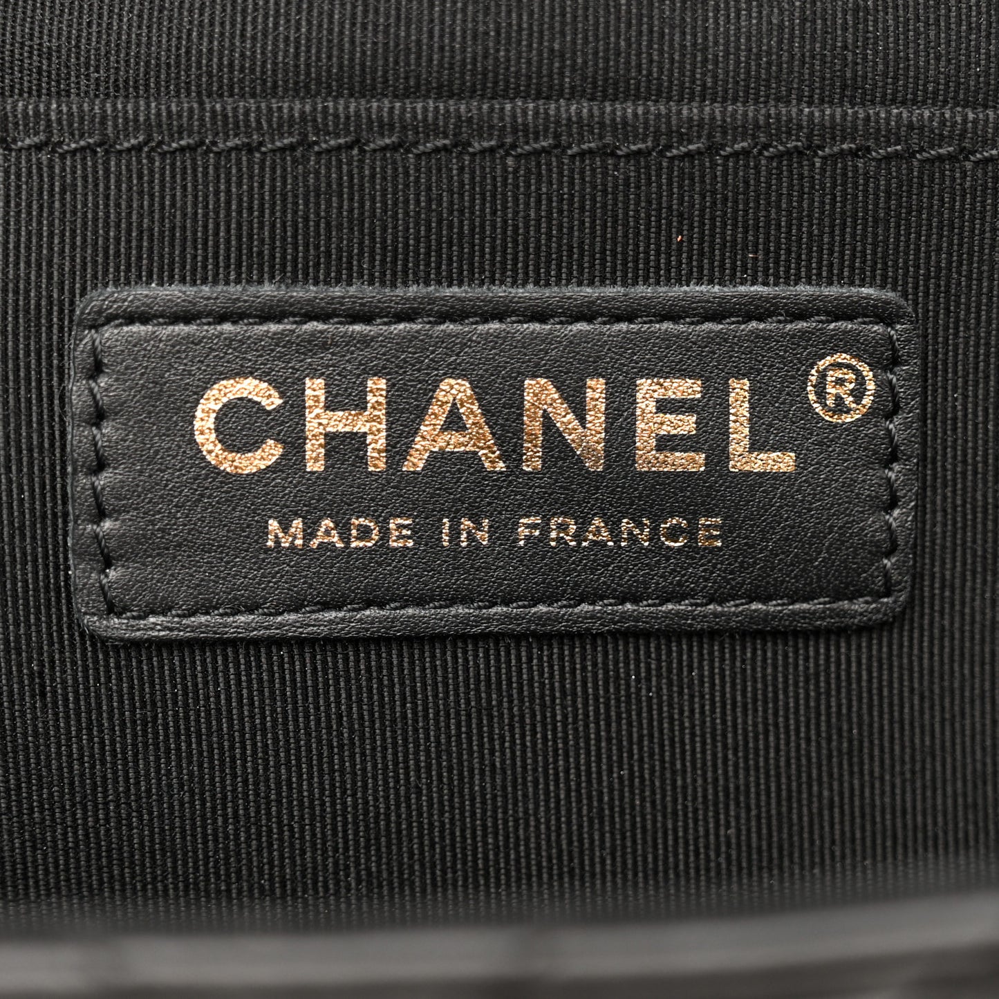 Calfskin Chevron Quilted Small Statement Flap Black