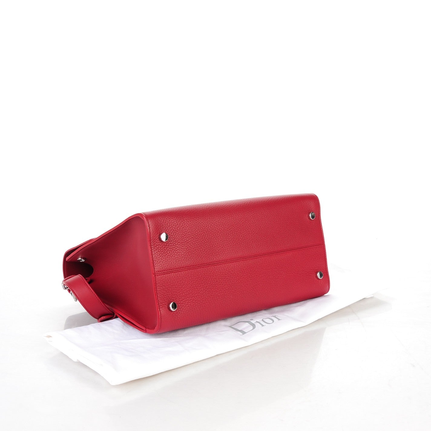 Christian Dior Bullcalf Large Diorever Flap Indian Red 4 of 7