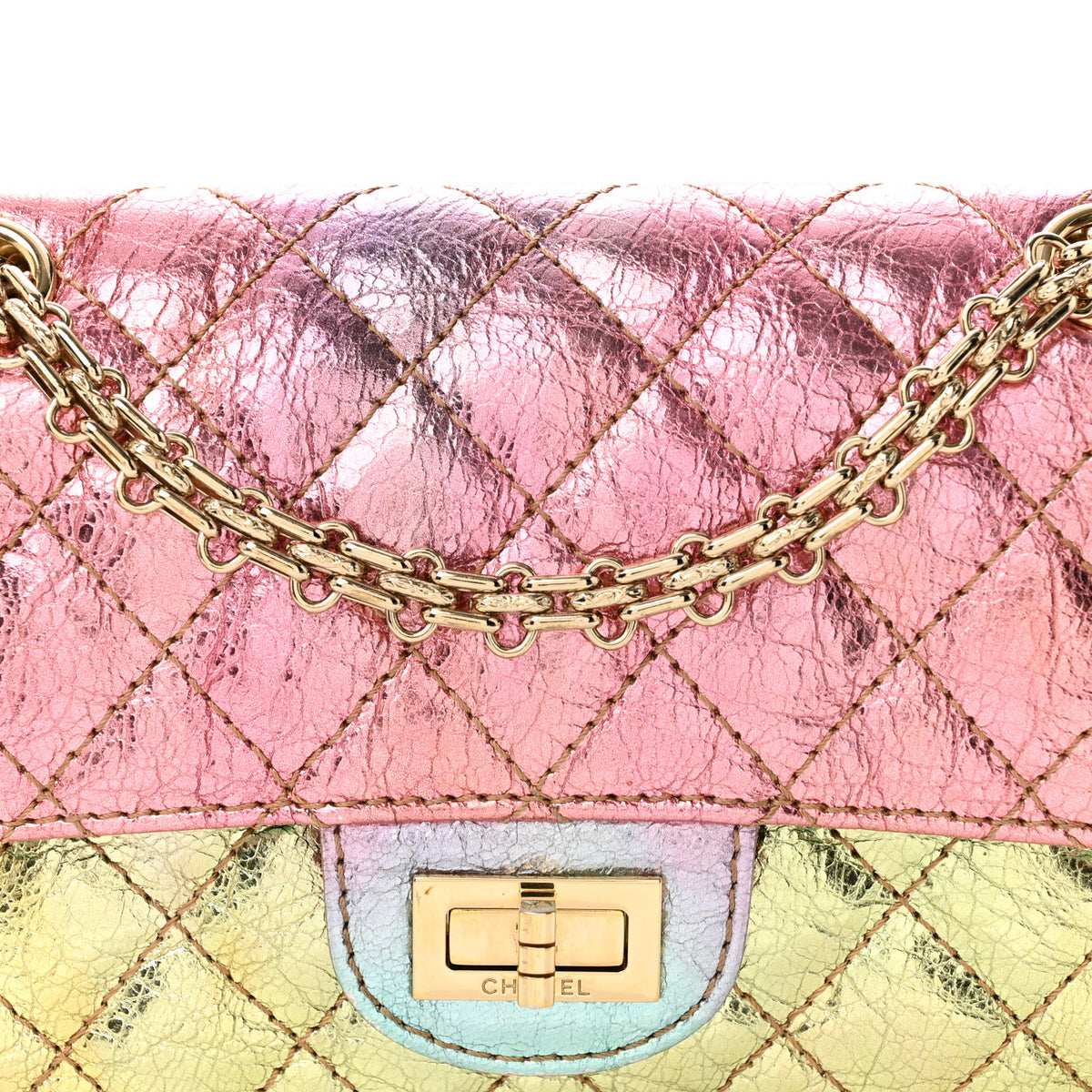 Chanel Metallic Goatskin Quilted Mini 2.55 Reissue Flap Multicolor 8 of 10