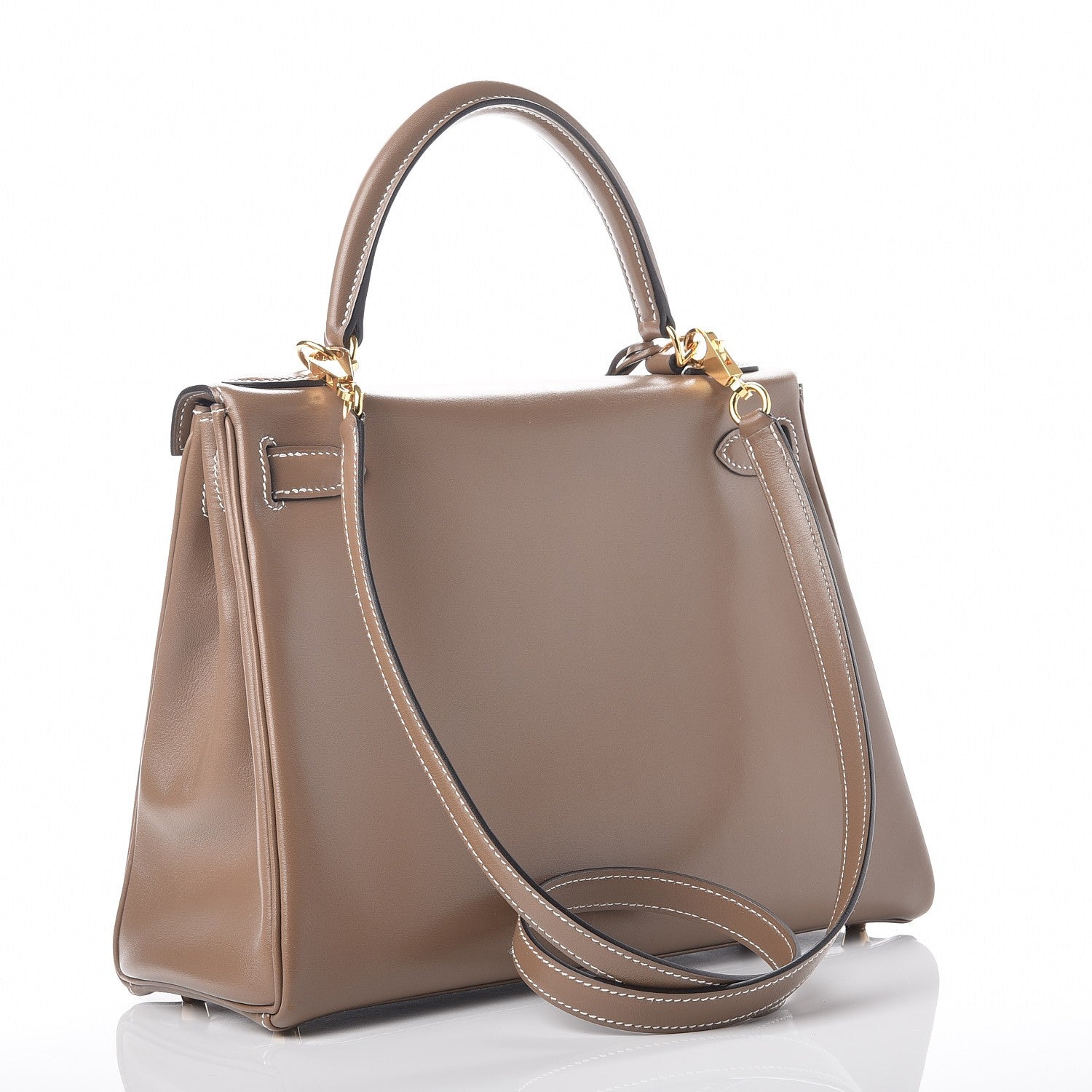 Hermes Tadelakt Kelly Retourne 28 Etoupe 6 of 36