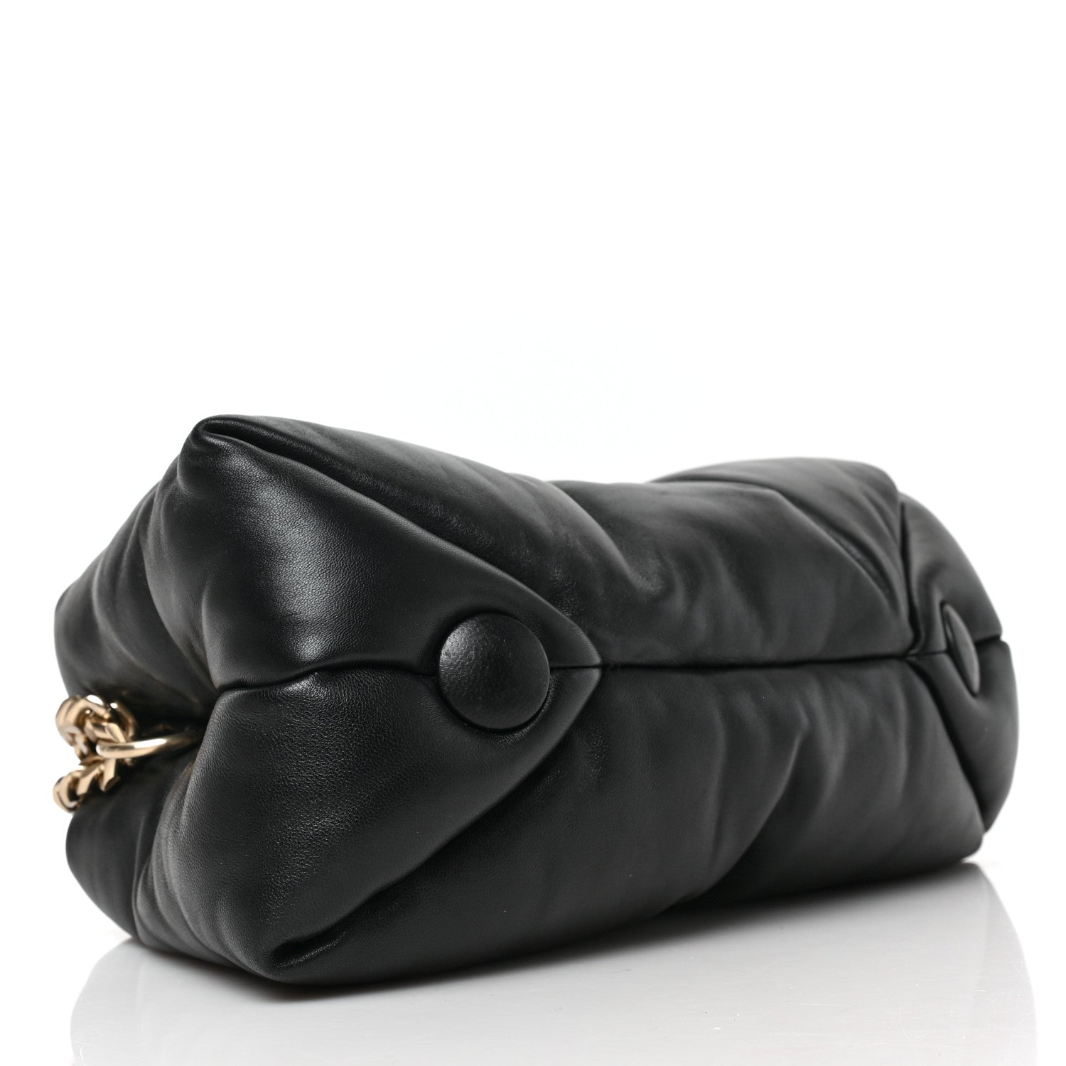 Proenza Schouler Lambskin Small Puffy Tobo Chain Shoulder Bag Black 4 of 8