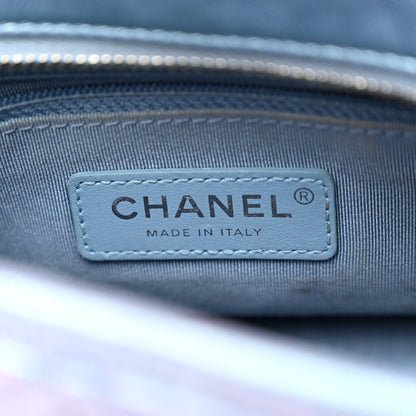 Chanel Iridescent Aged Calfskin Quilted Small Gabrielle Hobo Blue 6 of 11