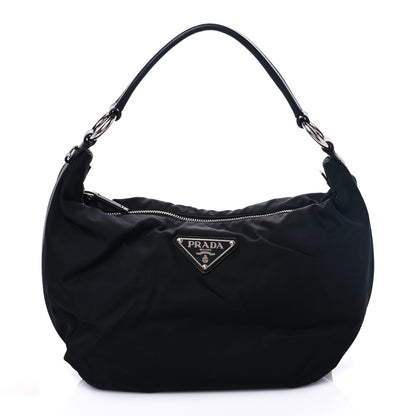 Prada Tessuto Nylon Saffiano Hobo Black 1 of 6