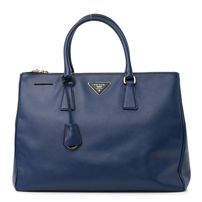 Prada Saffiano Lux Large Galleria Double Zip Tote Bluette 1 of 28