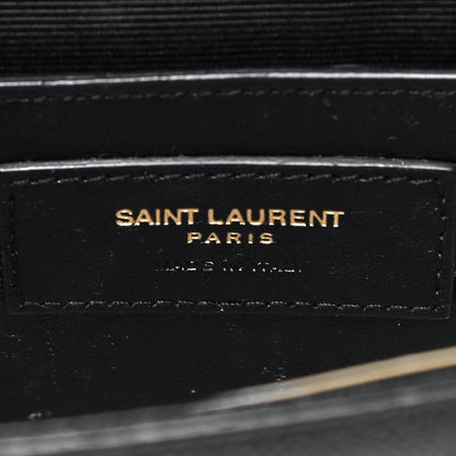 Saint Laurent Grain De Poudre Small Monogram Kate Satchel Black 8 of 9