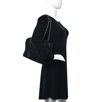 Prada Nylon Tessuto Impuntu Quilted Shoulder Bag Black 2 of 8