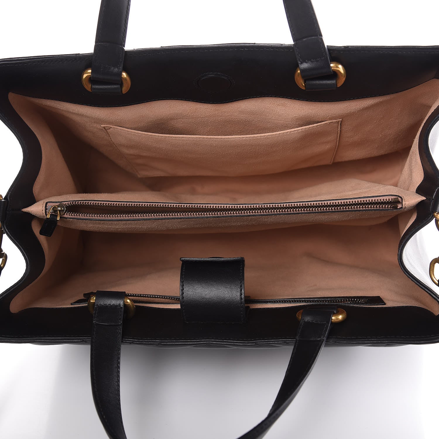 Gucci Calfskin Matelasse Medium GG Marmont Tote Black 5 of 9