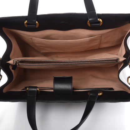 Gucci Calfskin Matelasse Medium GG Marmont Tote Black 5 of 9