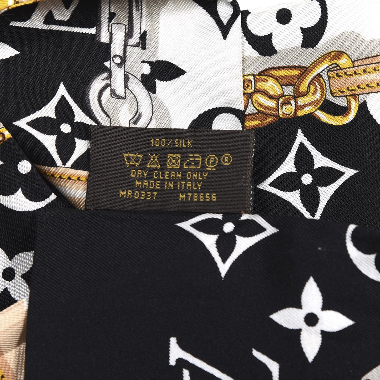 Silk Monogram Confidential Bandeau Black