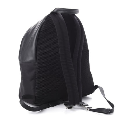 Fendi Nylon Vitello Liberty Vitello Dolce Monster Eyes Rounded Backpack Black Sunflower 2 of 10