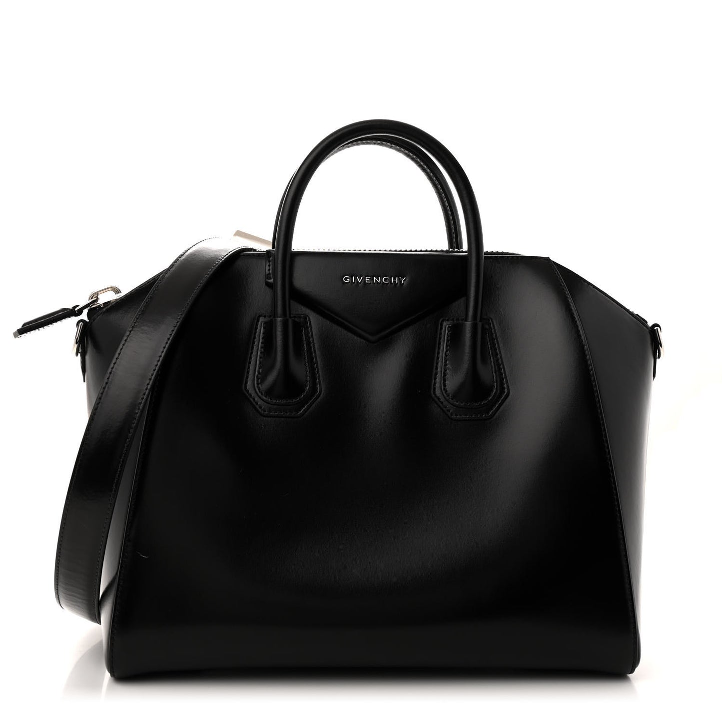 Shiny Lord Calfskin Medium Antigona Black