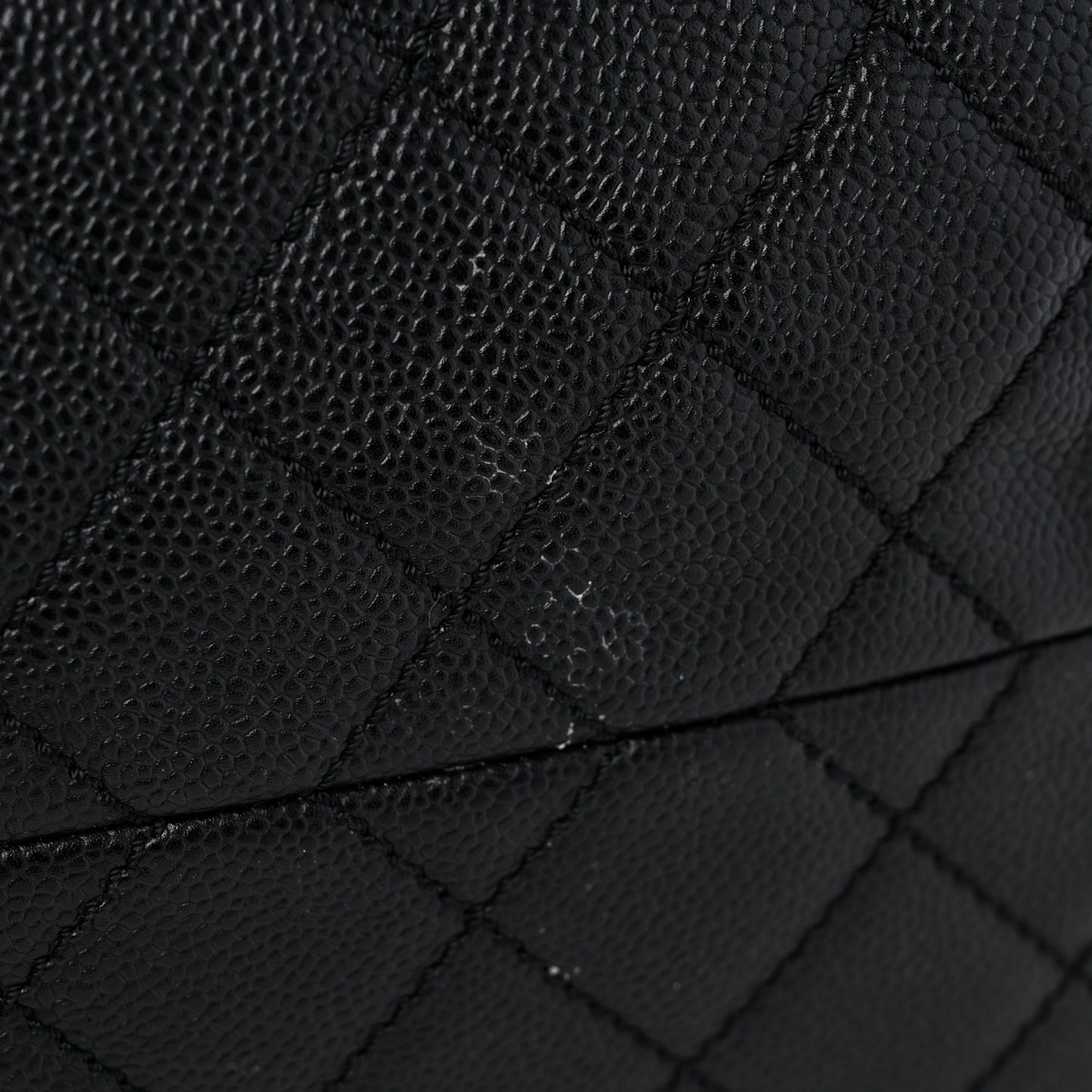 Caviar Quilted Small Bowler Black