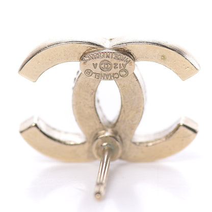 Chanel Crystal CC Earrings Gold 4 of 5