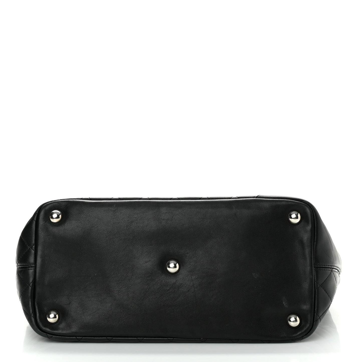 Calfskin Quilted Large Cambon Tote Black