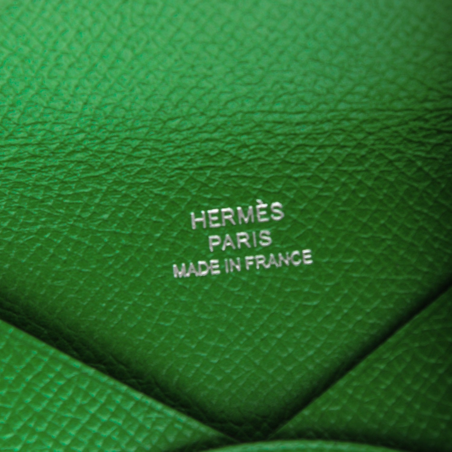 Hermes Epsom Calvi Card Case Bambou 6 of 7