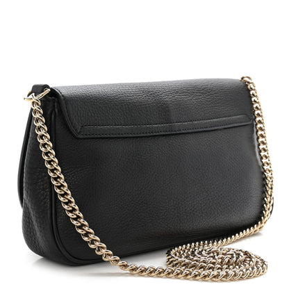 Gucci Pebbled Calfskin Medium Soho Flap Crossbody Black 3 of 10