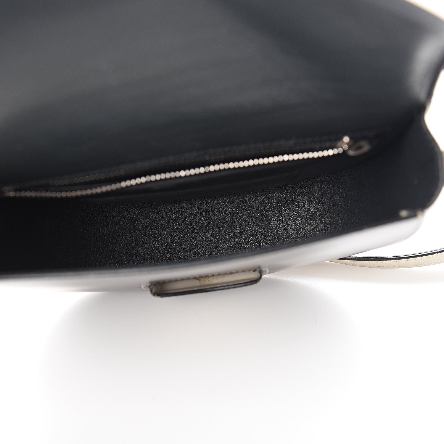 Celine Glazed Calfskin Small Bi-Color Trotteur Dark Grey 4 of 8