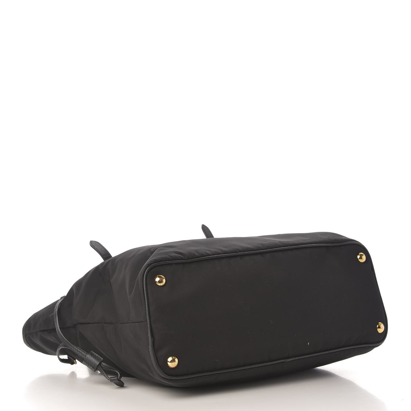 Tessuto Nylon Saffiano Shopping Tote Black