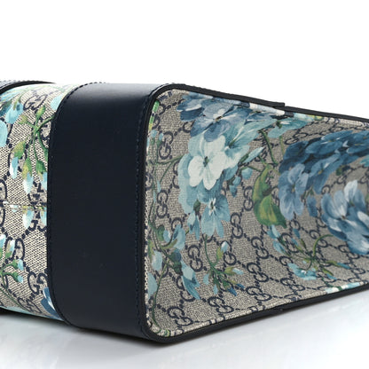 Gucci GG Supreme Monogram Blooms Vertical Tote Blue 9 of 9
