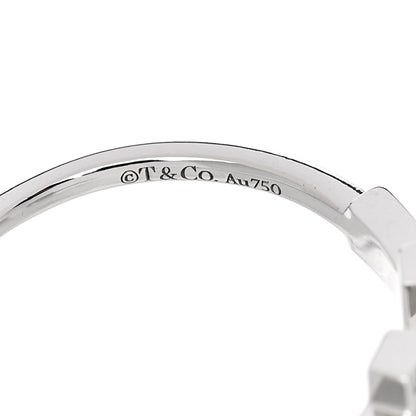 Tiffany 18K White Gold Diamond T Wire Ring 54 7 4 of 5