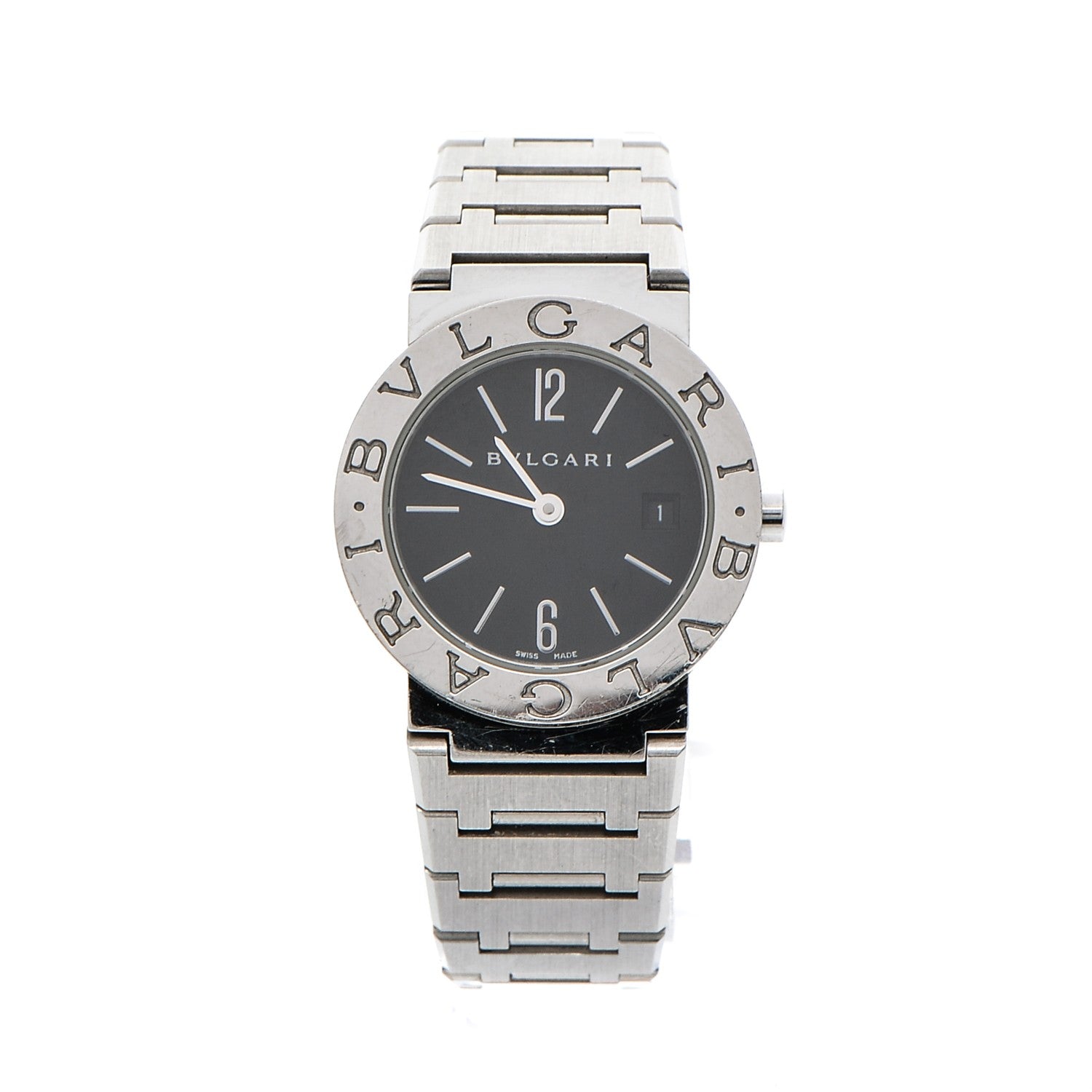 Bulgari Stainless Steel 26mm Quartz Watch Black 1 of 7