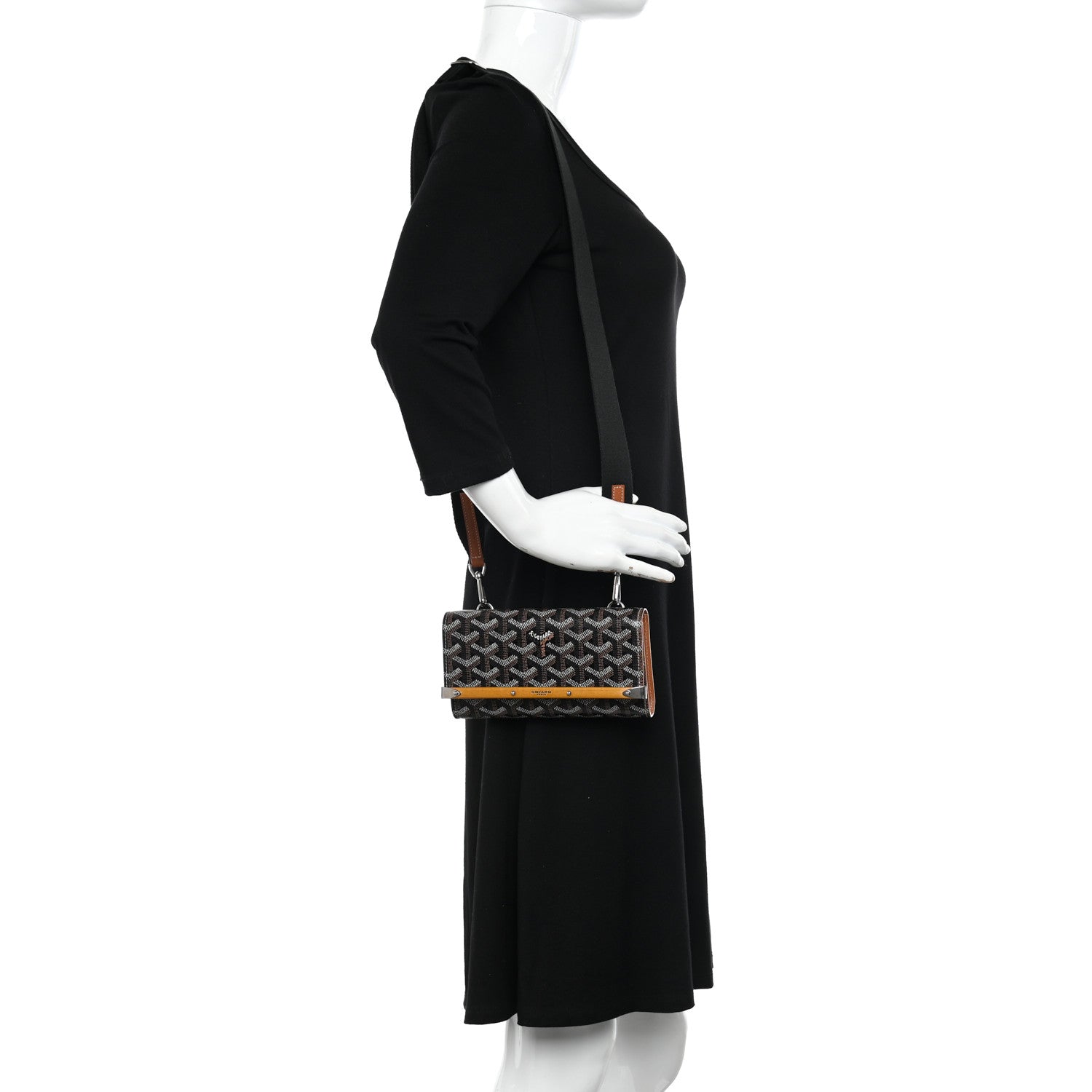Goyard Goyardine Monte Carlo Mini Case Black Gold 2 of 10
