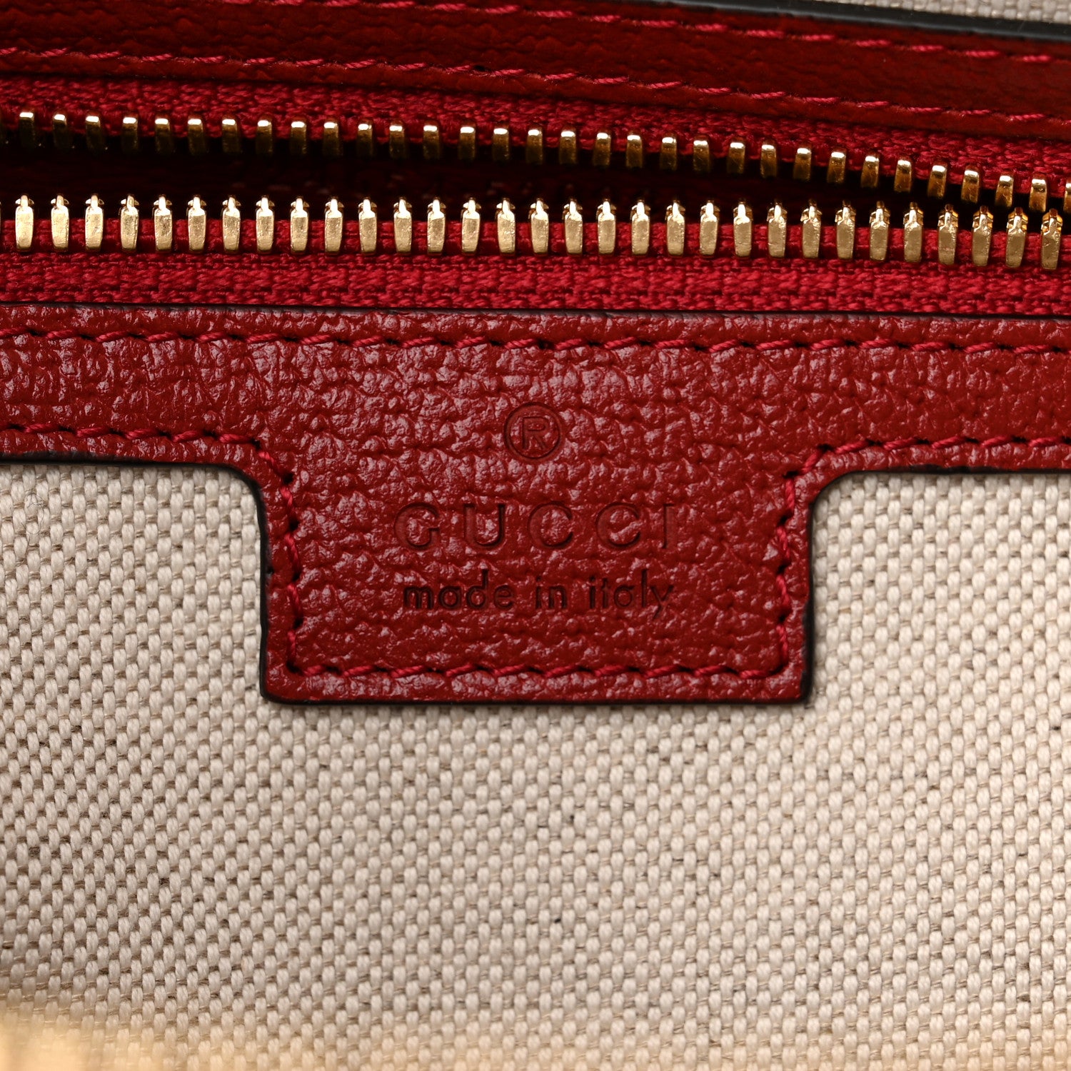 Gucci Textured Dollar Calfskin Web Small Savoy Bowling Tote Red 6 of 10