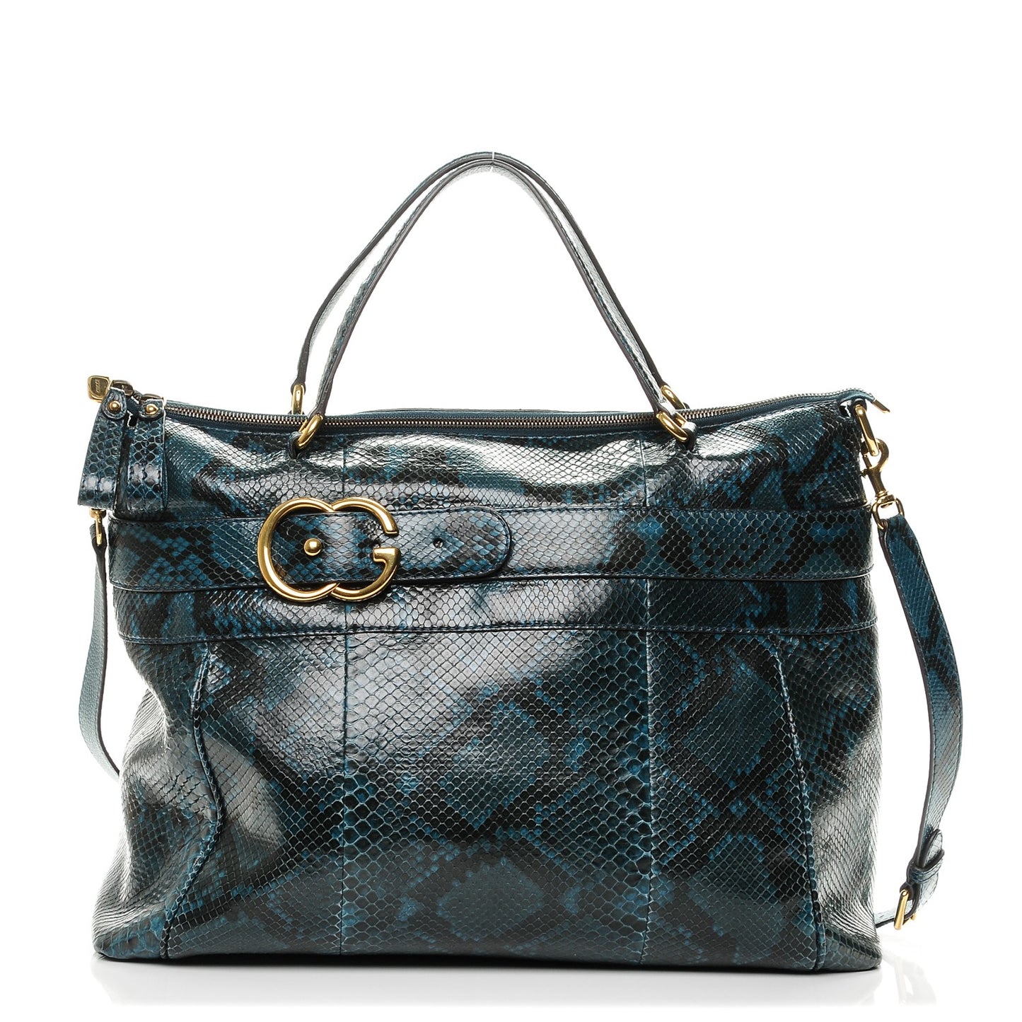 Python Large Ride Top Handle Bag Teal