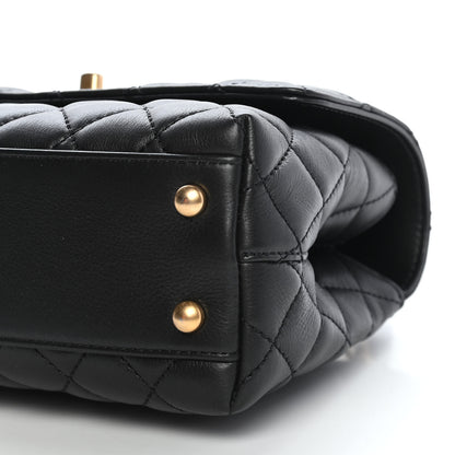 Chanel Calfskin Strass Quilted Mini Coco Handle Flap Black 9 of 10