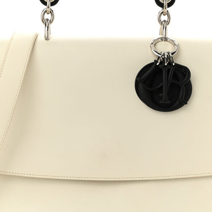Christian Dior Smooth Calfskin Bi-Color Medium Be Dior Flap White Black 7 of 12
