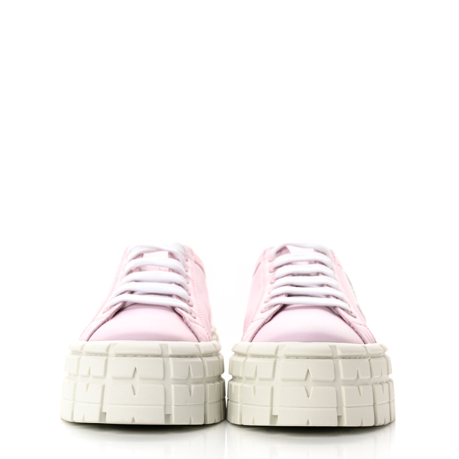 Prada Re-Nylon Gabardine Triangle Logo Double Wheel 50mm Sneakers 40 Alabastro 2 of 13