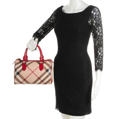 Burberry Nova Check Chester Bowling Small Bag Red 2 of 7