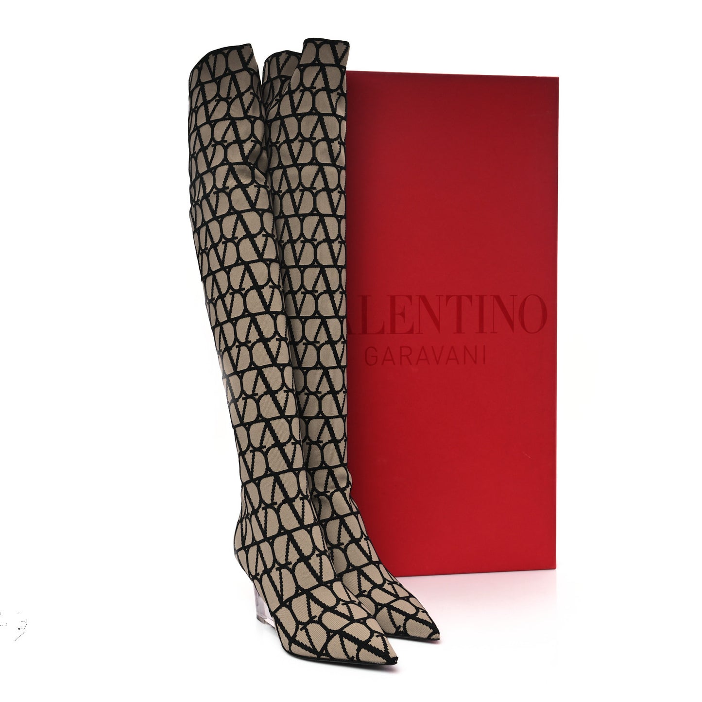 Toile Iconographe Calfskin Vlogo Over the Knee Boots 37