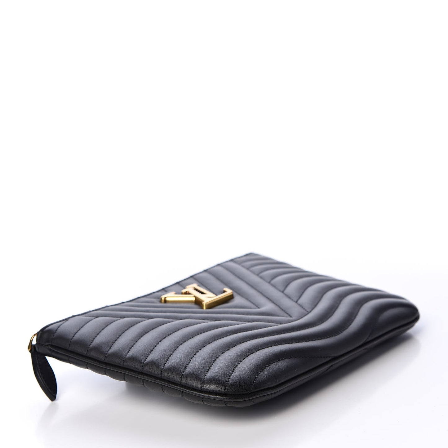 Calfskin New Wave Zipped Pochette Black