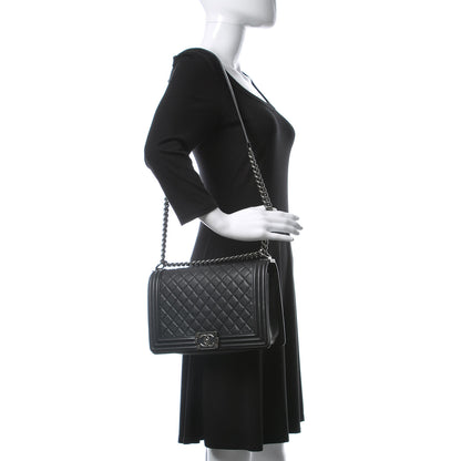 Chanel Calfskin Quilted New Medium Boy Flap Black 2 of 10