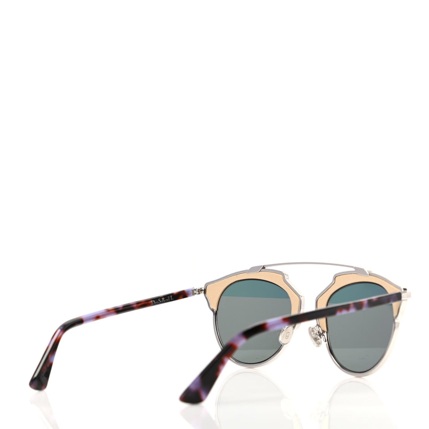 Metal Lambskin So Real Sunglasses Beige