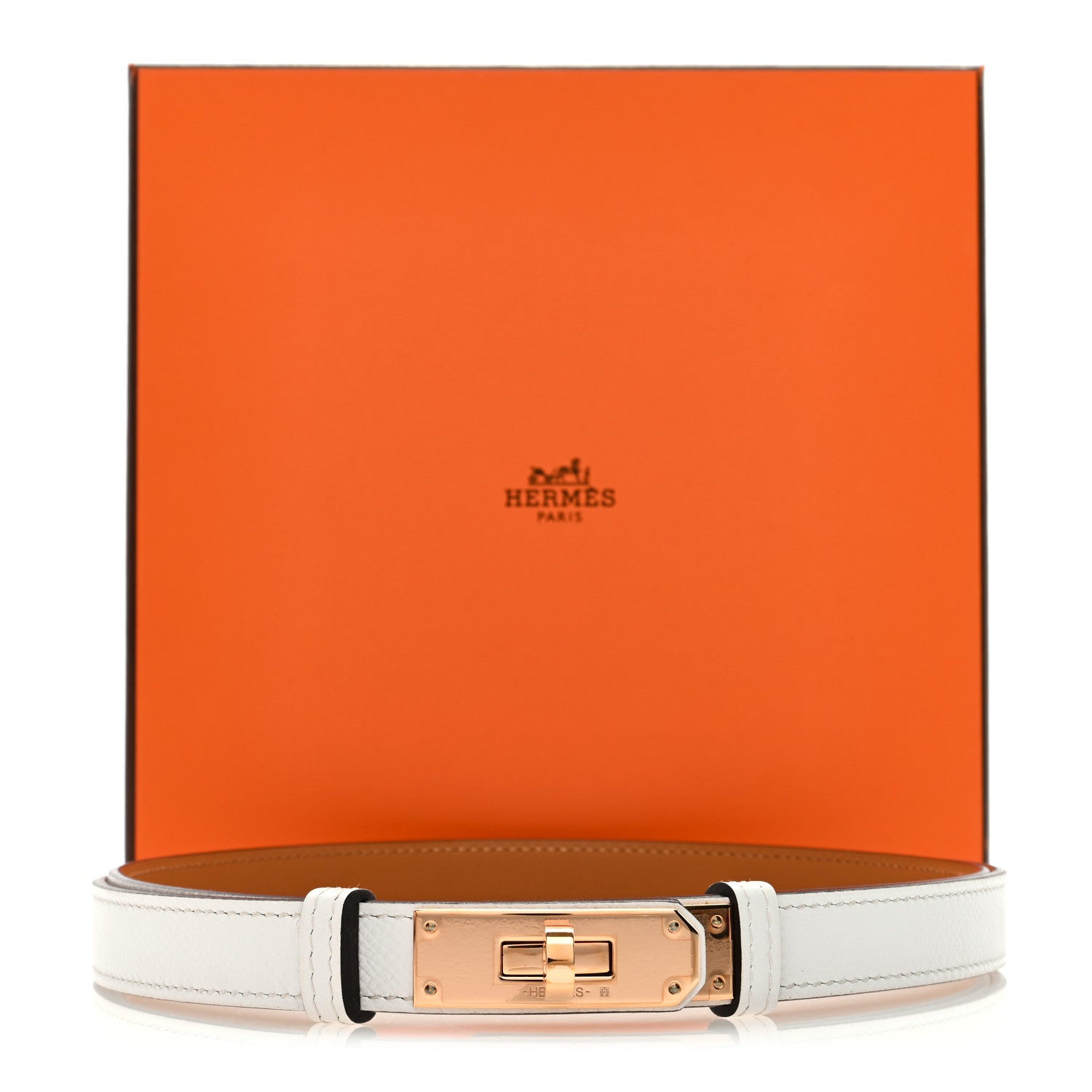 Hermes Epsom Kelly Belt White 4 of 4