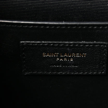 Saint Laurent Grain De Poudre Textured Mixed Matelasse Triquilt Medium Monogram Satchel Light Sage 6 of 9