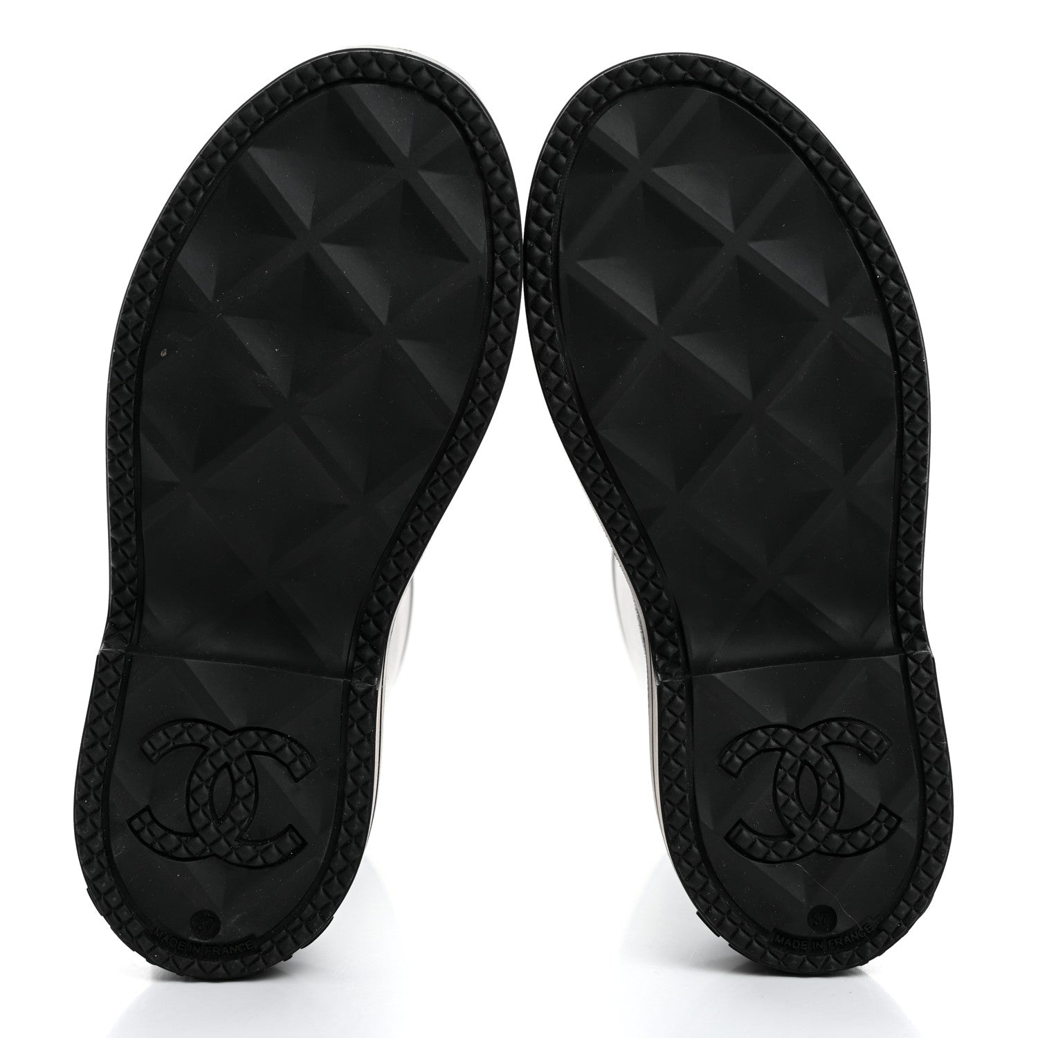 Chanel Caoutchouk CC High Boots 37 Black 5 of 9