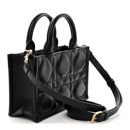 Christian Dior Calfskin Macrocannage Mini Book Tote Black 3 of 13