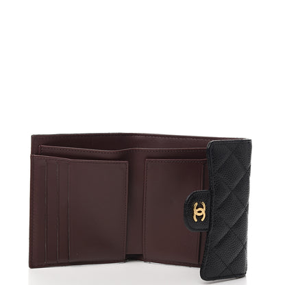 Chanel Caviar Quilted Compact Flap Wallet Black 4 of 7