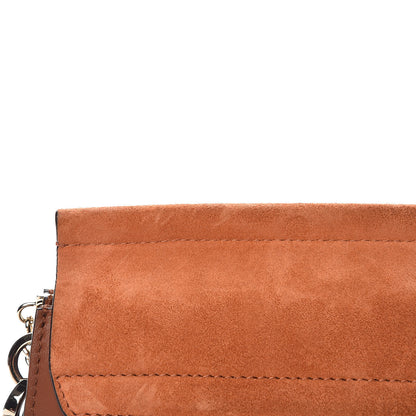 Chloe Suede Calfskin Medium Faye Shoulder Bag Tobacco 8 of 9