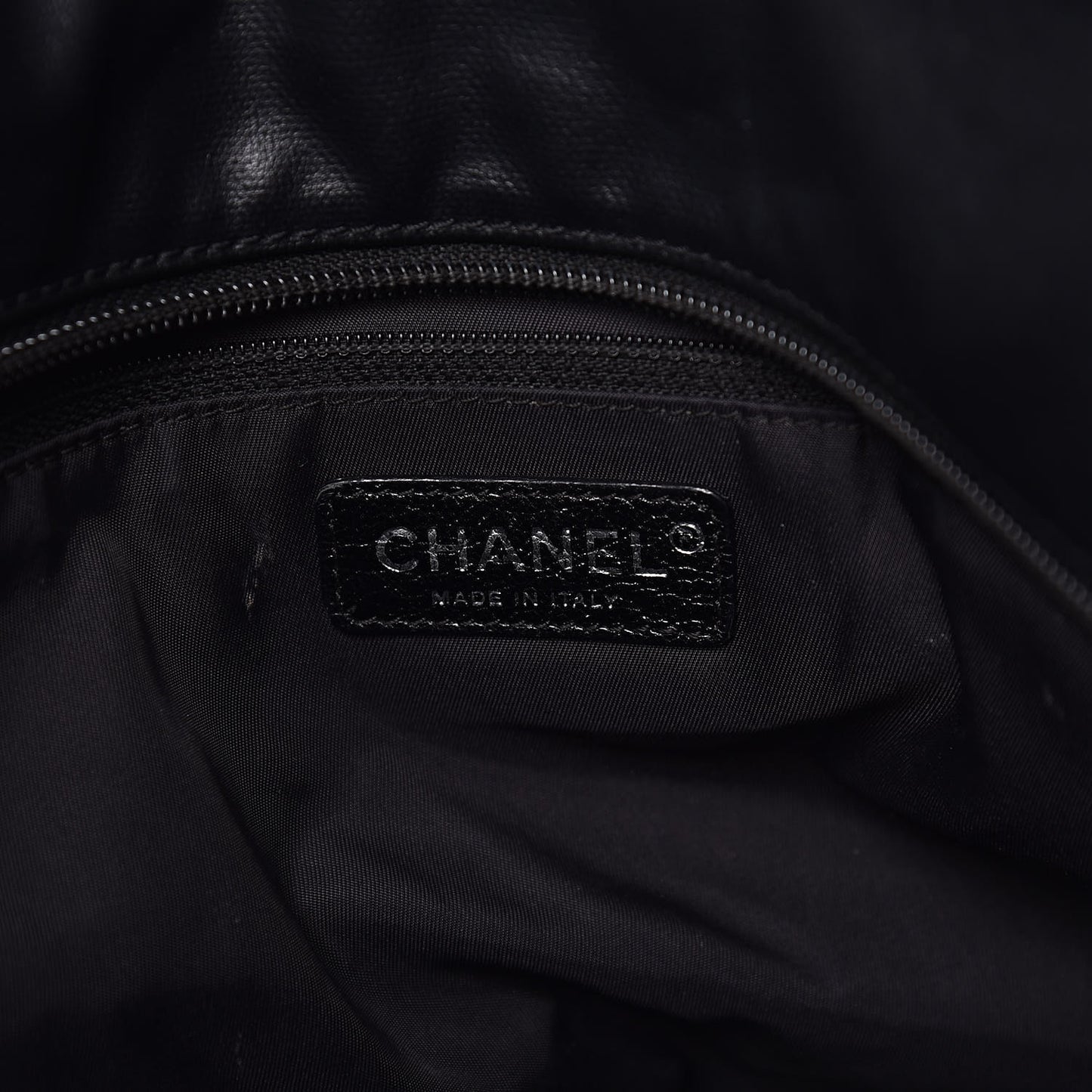 Coated Canvas Large Paris Biarritz Tote Black