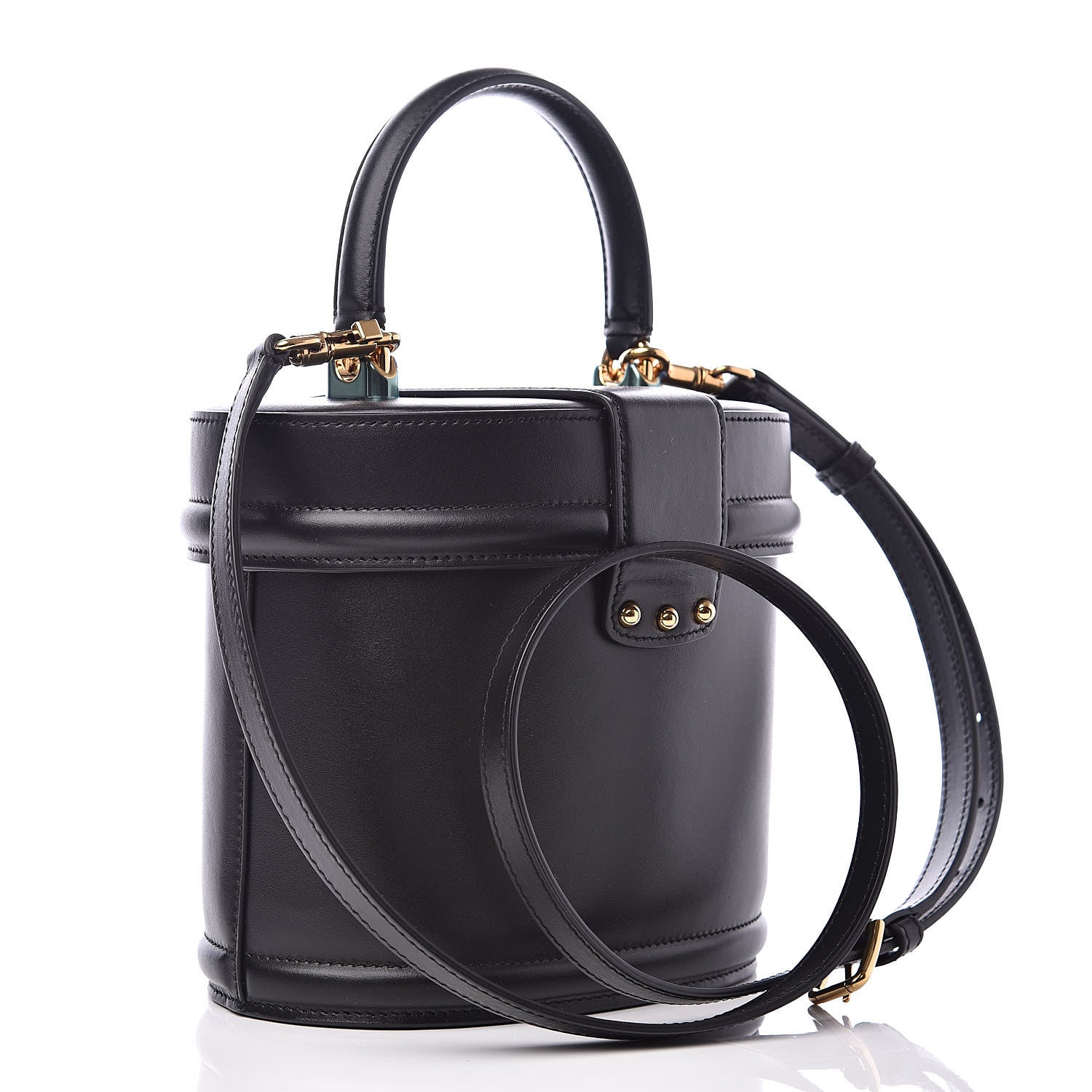 Dolce & Gabbana Smooth Calfskin Devotion Bucket Top Handle Bag Black 3 of 10