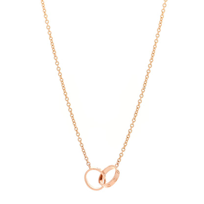 Cartier 18K Pink Gold Interlocking LOVE Necklace 1 of 5