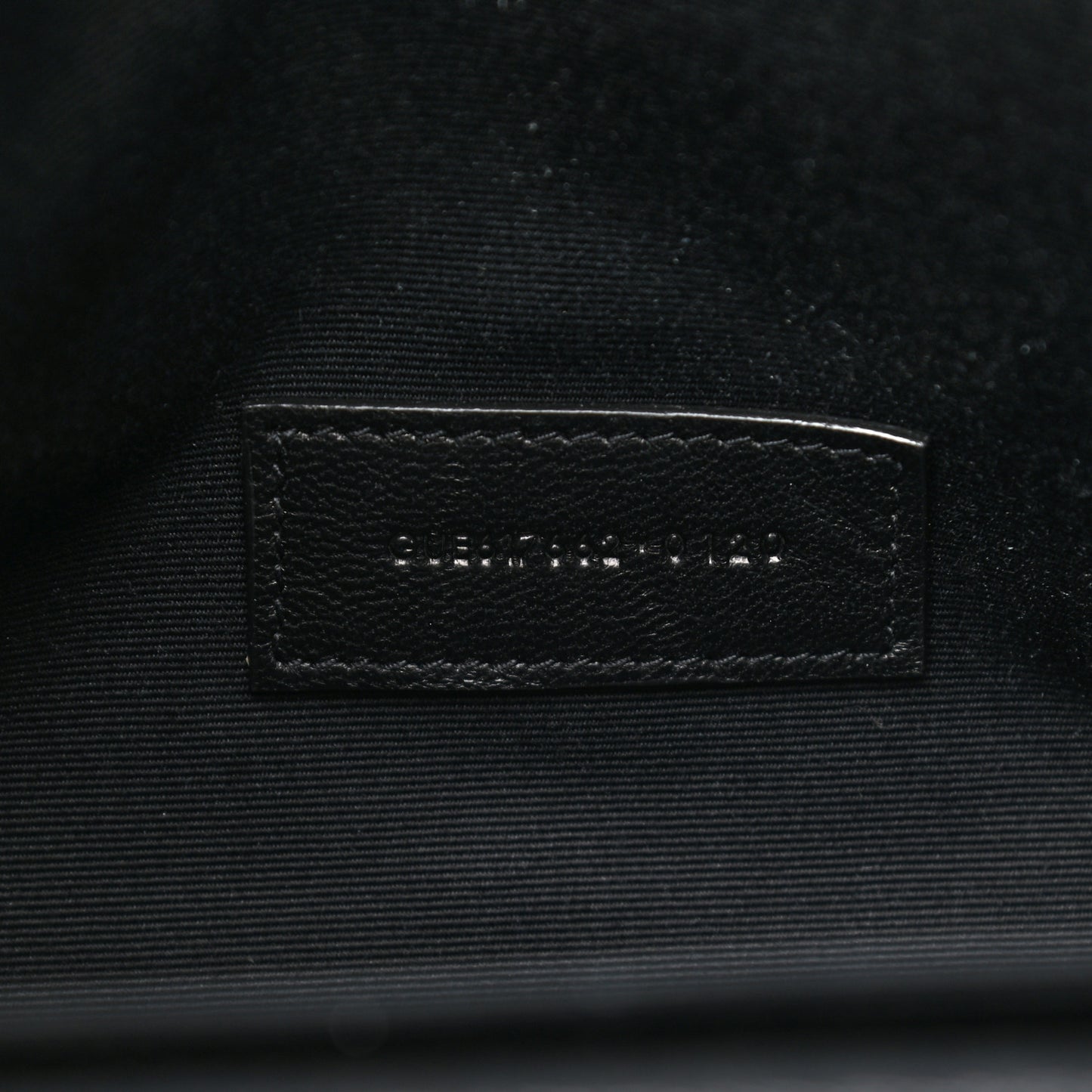 Grain De Poudre Matelasse Chevron Monogram Envelope Clutch Black