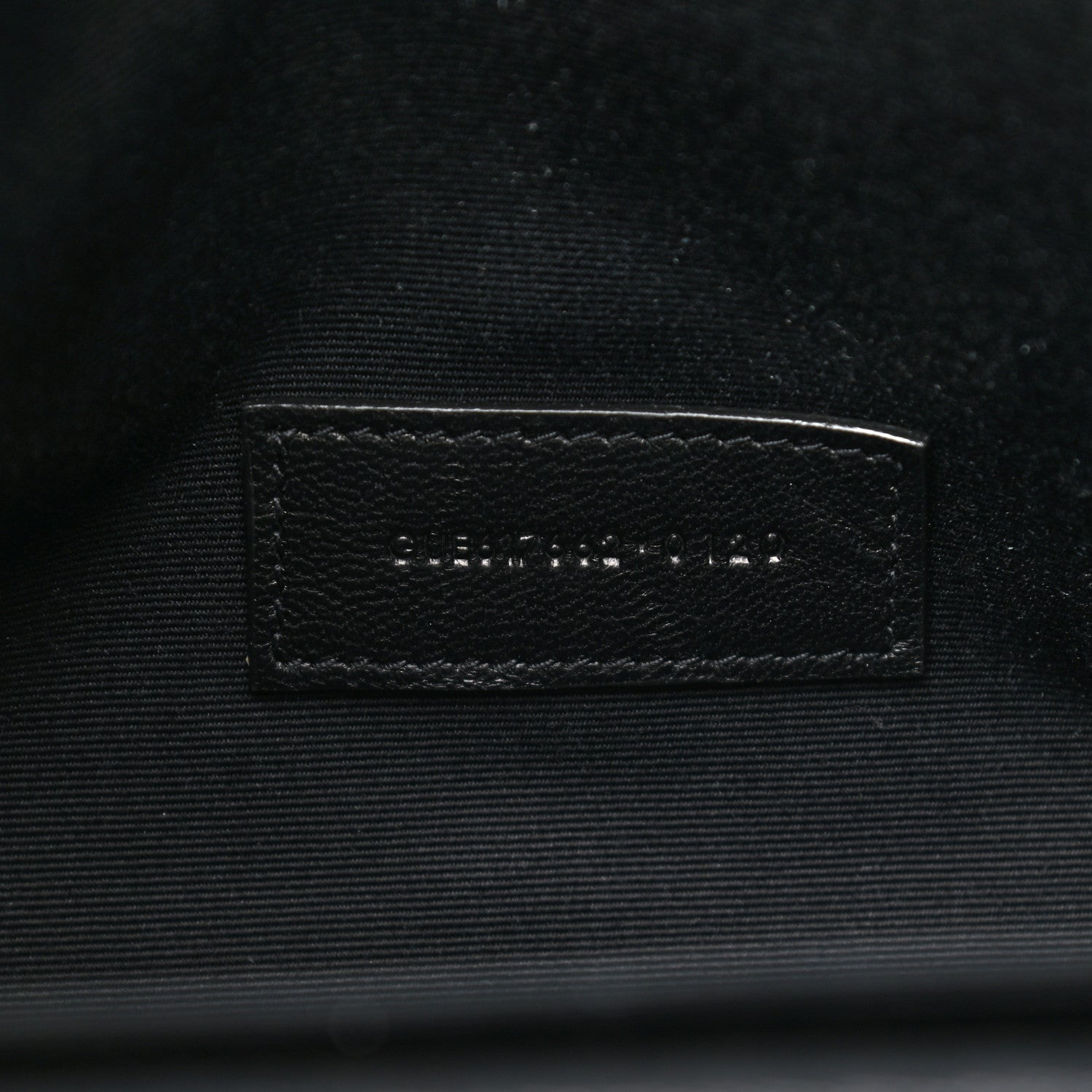 Saint Laurent Grain De Poudre Matelasse Chevron Monogram Envelope Clutch Black 7 of 10