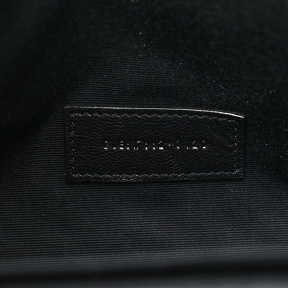 Saint Laurent Grain De Poudre Matelasse Chevron Monogram Envelope Clutch Black 7 of 10