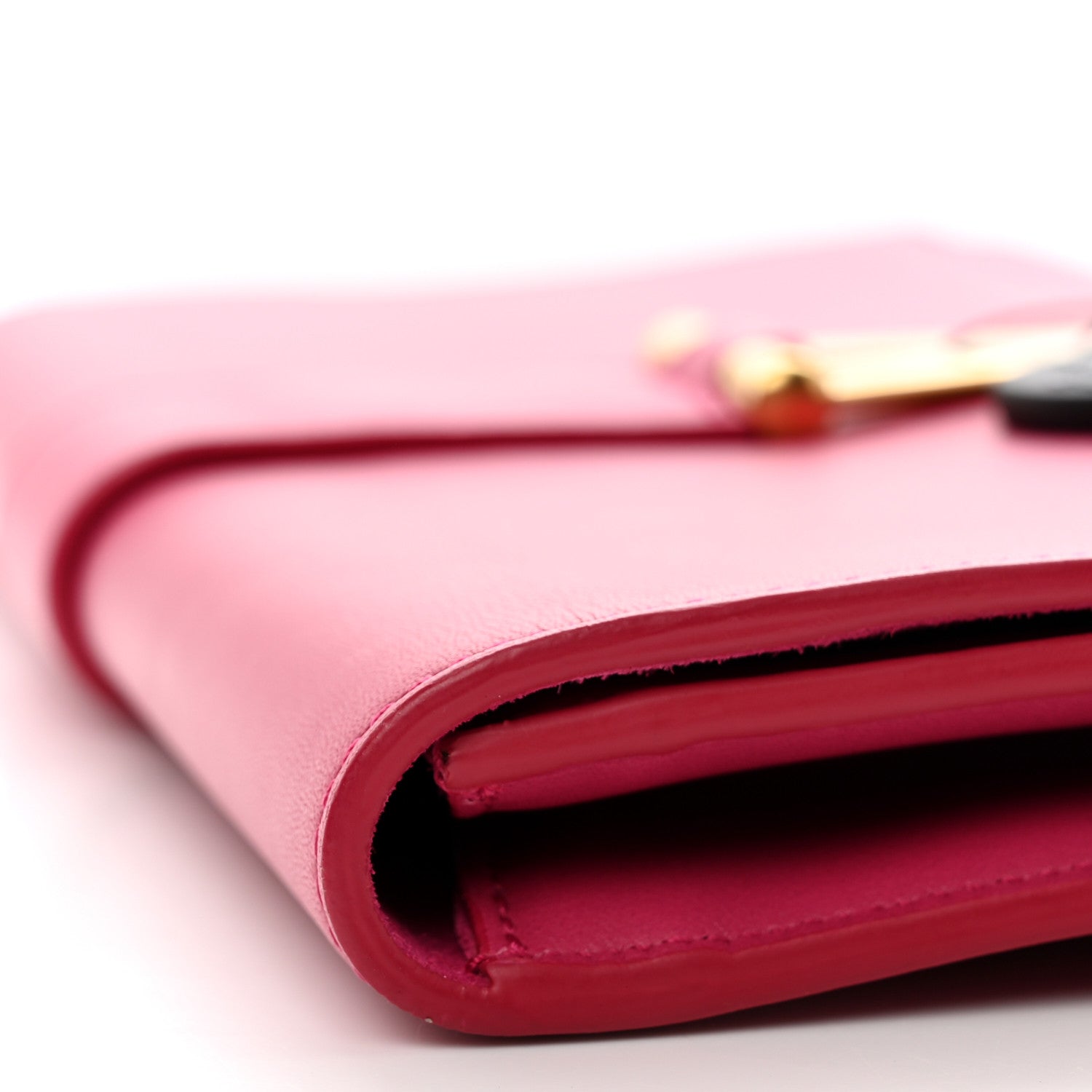 Saint Laurent Calfskin Classic Y Ligne Clutch Fuchsia 7 of 7