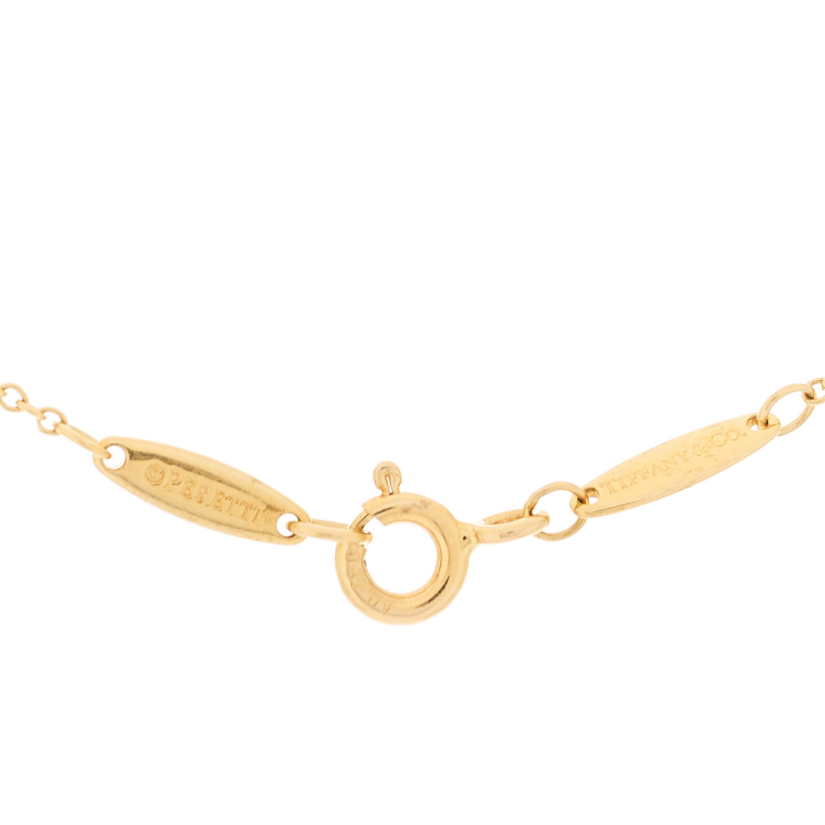 Tiffany 18K Yellow Gold Diamond .17ct Elsa Peretti Diamonds by the Yard Pendant Necklace 6 of 6